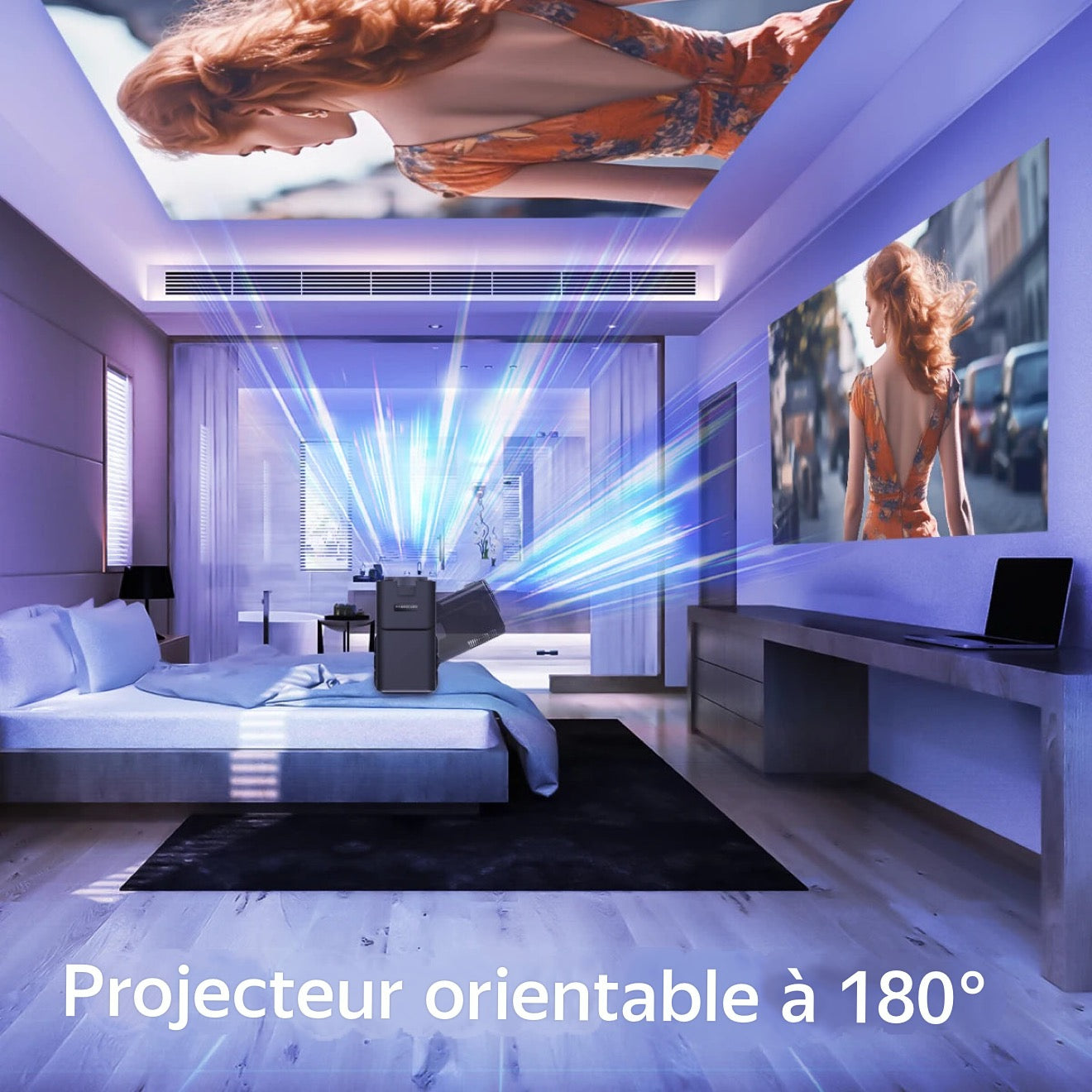 Projecteur Portable HY320 - Vidéoprojecteur 4K Full HD WiFi