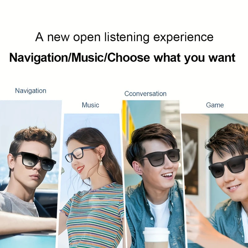 Lunettes Connectées Intelligentes Bluetooth | Bapnex Store™ bluetooth 5.3 multifonctionnel sans fil appel musique Assistant vocal Navigation étanche Anti-UV