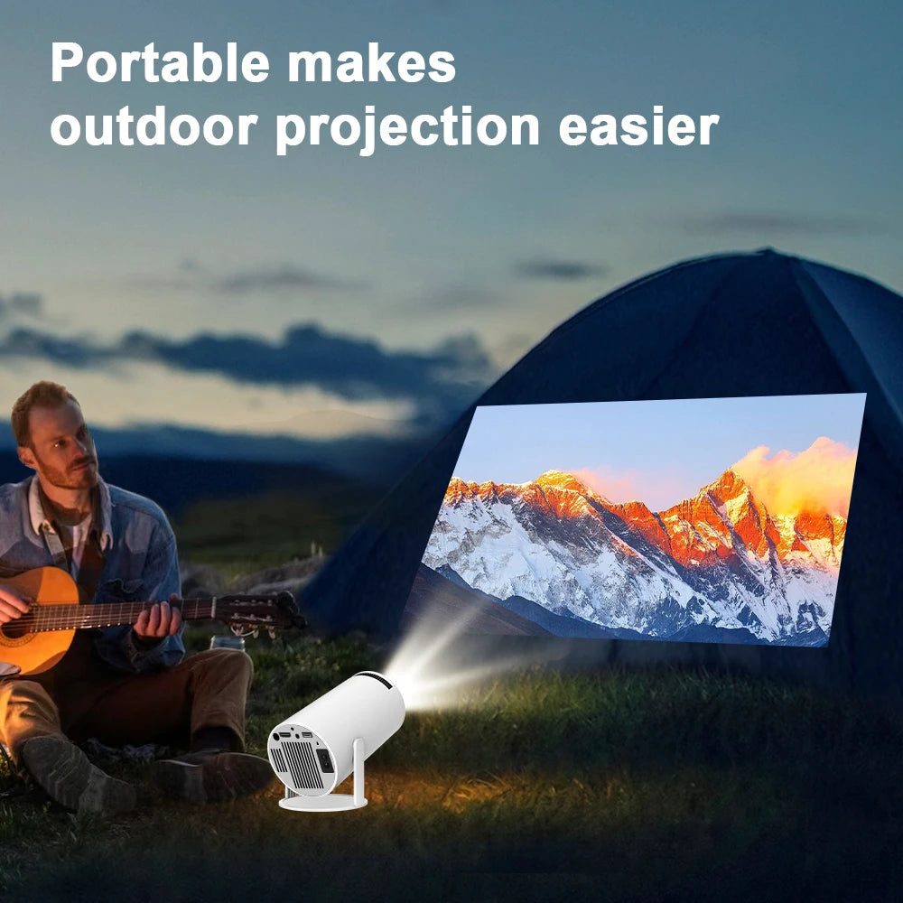 Projecteur HY300 Pro 4K Pas Cher - Mini vidéo projecteur Android 11 WiFi 6 260ANSI pour Home Cinéma